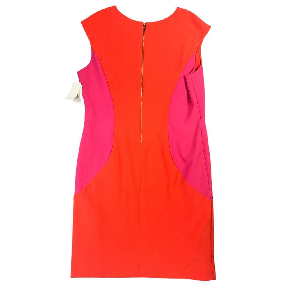 Ronni Nicole Colorblock Sheath Dress Women Size 16 Orange Pink New Sleeveless - Picture 3 of 8